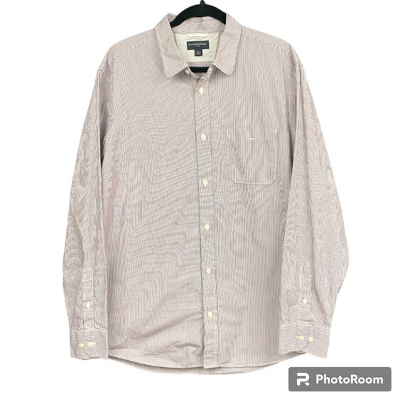 Men's BANANA REPUBLIC Striped‎ Button-Down Long Sleeve- Size XL - Picture 1 of 14